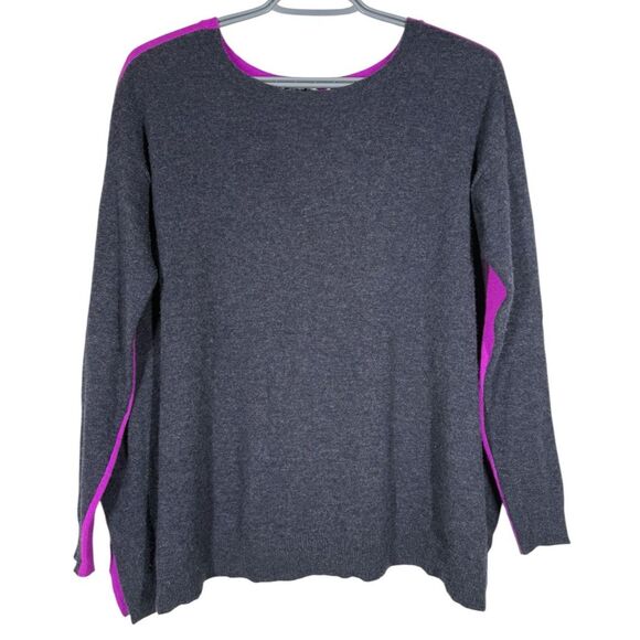 Autumn Cashmere Purple Gray Sweater Womens Sz XS Quiet Luxury 100% Cashmere - Picture 1 of 6